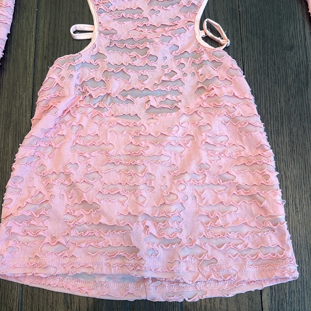 SHEIN• Off Shoulder Cut Out Waist open back Ruffled look Bodycon Dress XS - Picture 5 of 8